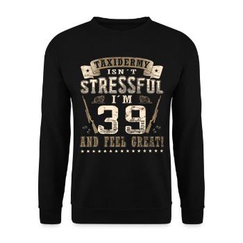 Taxidermistes 39e anniversaire Taxidermistes - Sweat-shirt Unisexe - noir - Devant - Alina (178cm) & Michal (187cm)