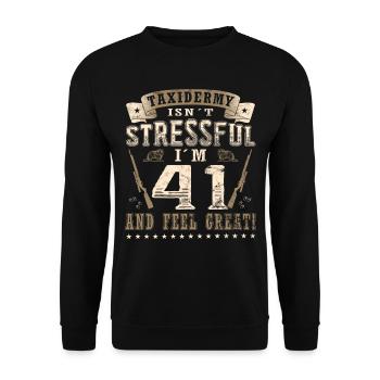 Taxidermists 41st birthday Taxidermists - Unisex Sweatshirt - black - Front - Alina (178cm) & Michal (187cm)