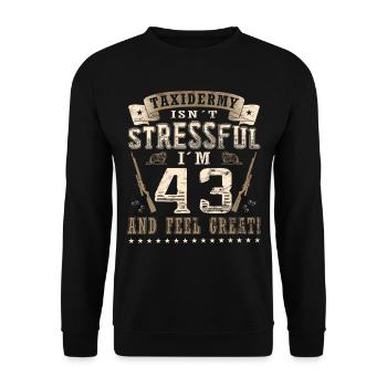 Taxidermistes 43e anniversaire Taxidermistes - Sweat-shirt Unisexe - noir - Devant - Alina (178cm) & Michal (187cm)
