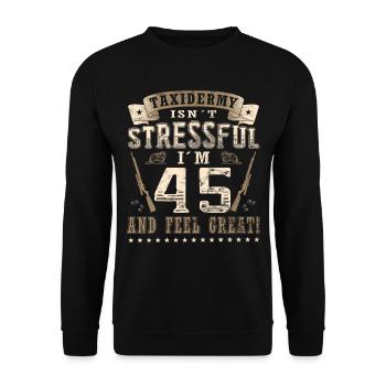 Taxidermistes 45e anniversaire Taxidermistes - Sweat-shirt Unisexe - noir - Devant - Alina (178cm) & Michal (187cm)