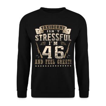Taxidermists 46th birthday Taxidermists - Unisex Sweatshirt - black - Front - Alina (178cm) & Michal (187cm)