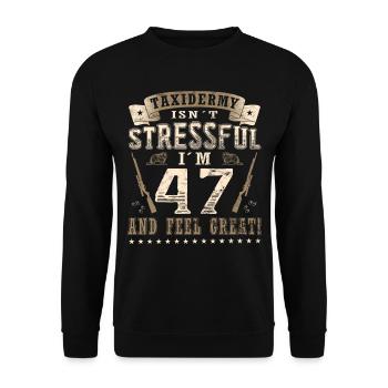 Taxidermists 47th birthday Taxidermists - Unisex Sweatshirt - black - Front - Alina (178cm) & Michal (187cm)