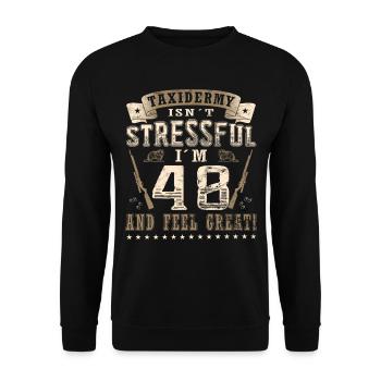Taxidermists 48th birthday Taxidermists - Unisex Sweatshirt - black - Front - Alina (178cm) & Michal (187cm)