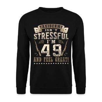 Taxidermists 49th birthday Taxidermists - Unisex Sweatshirt - black - Front - Alina (178cm) & Michal (187cm)