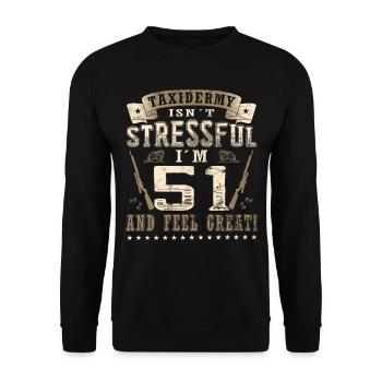 Taxidermists 51st birthday Taxidermists - Unisex Sweatshirt - black - Front - Alina (178cm) & Michal (187cm)