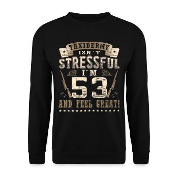 Taxidermists 53rd birthday Taxidermists - Unisex Sweatshirt - black - Front - Alina (178cm) & Michal (187cm)