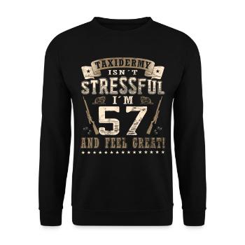 Taxidermists 57th birthday Taxidermists - Unisex Sweatshirt - black - Front - Alina (178cm) & Michal (187cm)