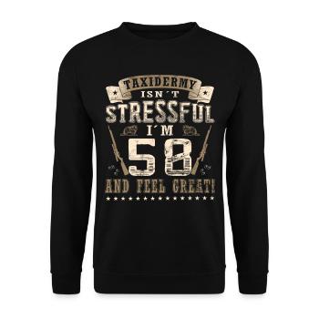 Taxidermistes 58e anniversaire Taxidermistes - Sweat-shirt Unisexe - noir - Devant - Alina (178cm) & Michal (187cm)