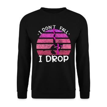 Je ne tombe pas, je tombe - acrobate aérien - Sweat-shirt Unisexe - noir - Devant - Alina (178cm) & Michal (187cm)
