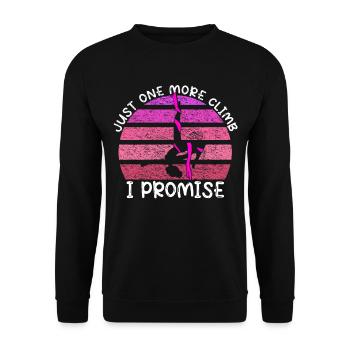 Just one more climb - Luftakrobat - Unisex Pullover - Schwarz - Vorne - Alina (178cm) & Michal (187cm)