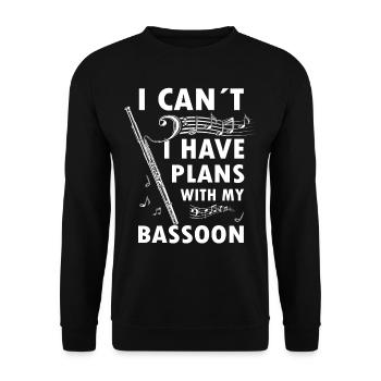 Holzblasinstrument Musik Bassoonist - Unisex Pullover - Schwarz - Vorne - Alina (178cm) & Michal (187cm)
