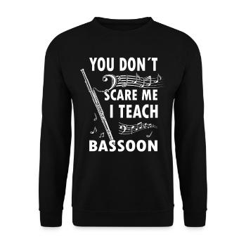 Holzblasinstrument Musik Bassoonist - Unisex Pullover - Schwarz - Vorne - Alina (178cm) & Michal (187cm)
