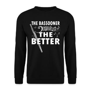 Holzblasinstrument Musik Bassoonist - Unisex Pullover - Schwarz - Vorne - Alina (178cm) & Michal (187cm)
