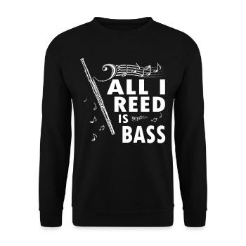 Instrument à vent Musique Bassoniste - Sweat-shirt Unisexe - noir - Devant - Alina (178cm) & Michal (187cm)