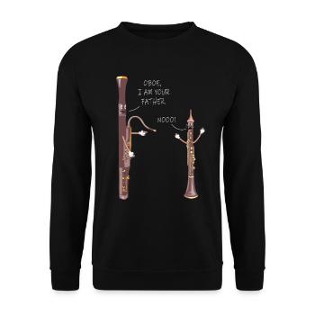 Holzblasinstrument Musik Bassoon Oboe - Unisex Pullover - Schwarz - Vorne - Alina (178cm) & Michal (187cm)