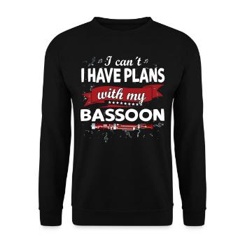 Holzblasinstrument Musik Bassoonist - Unisex Pullover - Schwarz - Vorne - Alina (178cm) & Michal (187cm)