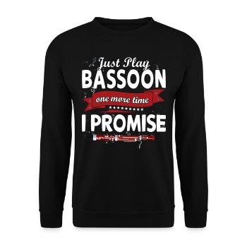 Holzblasinstrument Musik Bassoonist - Unisex Pullover - Schwarz - Vorne - Alina (178cm) & Michal (187cm)