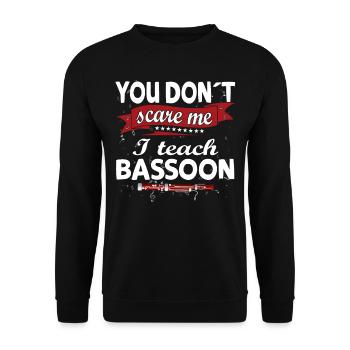 Holzblasinstrument Musik Bassoonist - Unisex Pullover - Schwarz - Vorne - Alina (178cm) & Michal (187cm)
