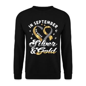 Personnes sourdes malentendantes - Sweat-shirt Unisexe - noir - Devant - Alina (178cm) & Michal (187cm)
