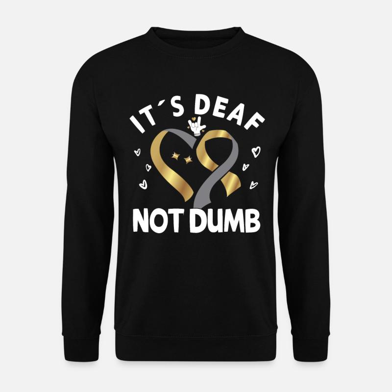 Deaf hearing impaired - Unisex Sweatshirt - black