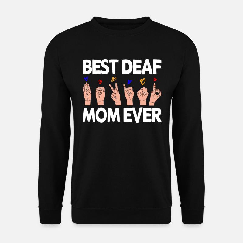 Deaf hearing impaired - Unisex Sweatshirt - black