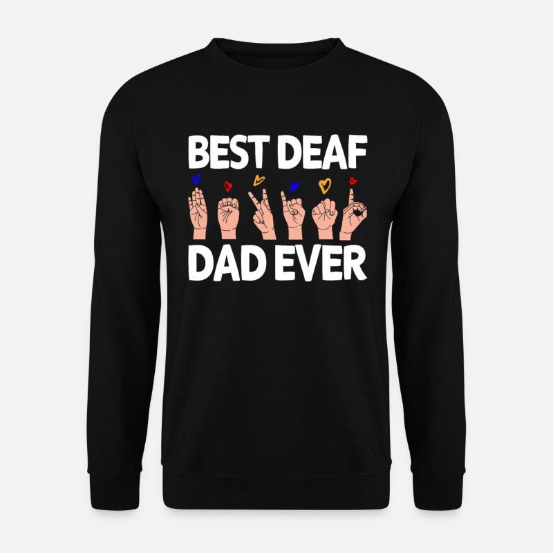 Deaf hearing impaired - Unisex Sweatshirt - black