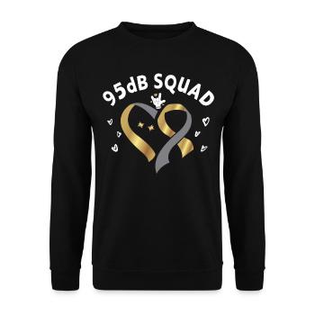 Hearing impaired Deaf childbearing language - Unisex Sweatshirt - black - Front - Alina (178cm) & Michal (187cm)