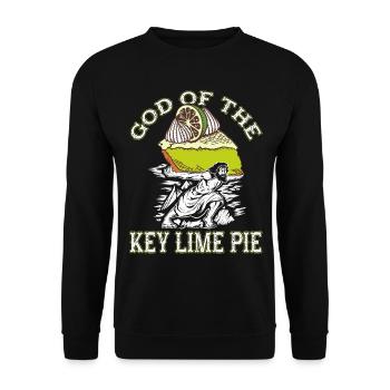 Funny Lemon Cake Design - Unisex Sweatshirt - black - Front - Alina (178cm) & Michal (187cm)