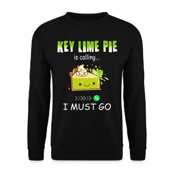 Funny Lemon Cake Design - Unisex Sweatshirt - black - Front - Alina (178cm) & Michal (187cm)
