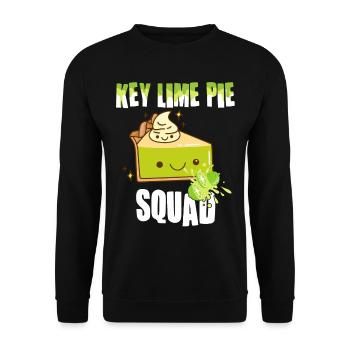 Funny Lemon Cake Design - Unisex Sweatshirt - black - Front - Alina (178cm) & Michal (187cm)