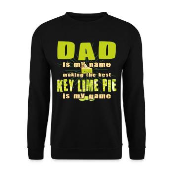 Funny Dad Lemon Cake Design - Unisex Sweatshirt - black - Front - Alina (178cm) & Michal (187cm)