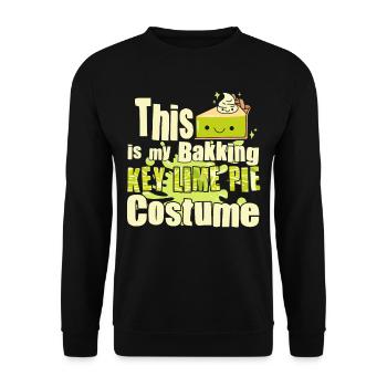 Funny Lemon Cake Design - Unisex Sweatshirt - black - Front - Alina (178cm) & Michal (187cm)