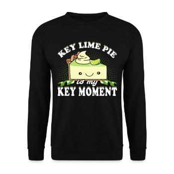 Funny kawaii lemon cake design - Unisex Sweatshirt - black - Front - Alina (178cm) & Michal (187cm)
