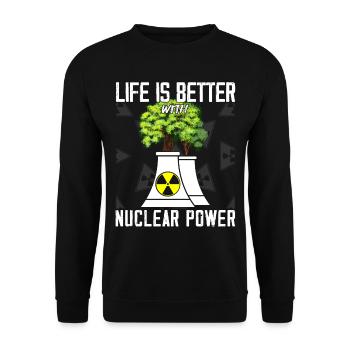 Nuclear Engineers - Nuclear Engineer - Unisex Sweatshirt - black - Front - Alina (178cm) & Michal (187cm)