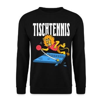 Table Tennis Lion Ping Pong Lion Outfit Table - Unisex Sweatshirt - black - Front - Alina (178cm) & Michal (187cm)