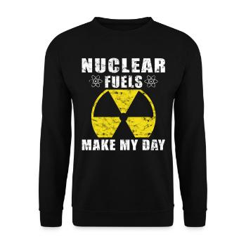 Nuclear Power - Proud Nuclear Engineer - Unisex Sweatshirt - black - Front - Alina (178cm) & Michal (187cm)