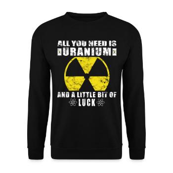 Nuclear Power - Proud Nuclear Engineer - Unisex Sweatshirt - black - Front - Alina (178cm) & Michal (187cm)