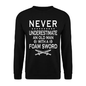 Funny Larp Sword Fighting RPG - Unisex Sweatshirt - black - Front - Alina (178cm) & Michal (187cm)