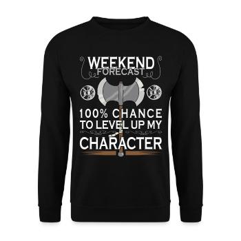 Funny Larp Sword Fighting Role-playing Game - Unisex Sweatshirt - black - Front - Alina (178cm) & Michal (187cm)