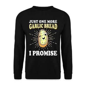 Funny only a garlic bread - Unisex Sweatshirt - black - Front - Alina (178cm) & Michal (187cm)