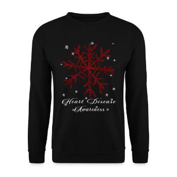 Sensibilisation aux maladies cardiaques du ruban rouge - Sweat-shirt Unisexe - noir - Devant - Alina (178cm) & Michal (187cm)