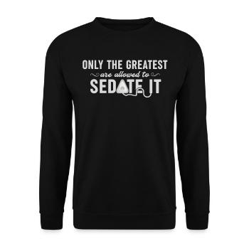 Anesthesia Technician - Funny Anesthesia - Unisex Sweatshirt - black - Front - Alina (178cm) & Michal (187cm)