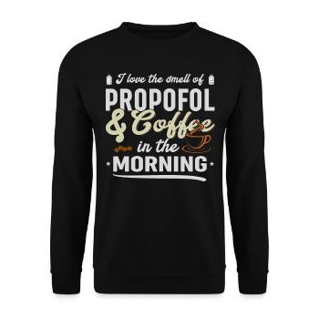 Anesthésie amusante et café - Sweat-shirt Unisexe - noir - Devant - Alina (178cm) & Michal (187cm)