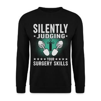 Medizin -Propofol -Anästhesiologie - Unisex Pullover - Schwarz - Vorne - Alina (178cm) & Michal (187cm)