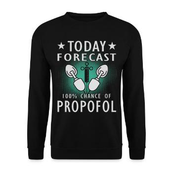 Medicine -Propofol -Anesthesiology - Unisex Sweatshirt - black - Front - Alina (178cm) & Michal (187cm)