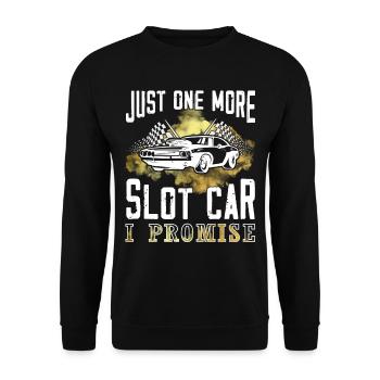 Just one more game car, I promise it - slot - Unisex Sweatshirt - black - Front - Alina (178cm) & Michal (187cm)