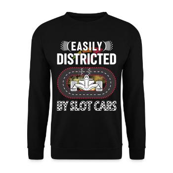 Articulated by Slot Cars - Slot Car - Unisex Sweatshirt - black - Front - Alina (178cm) & Michal (187cm)
