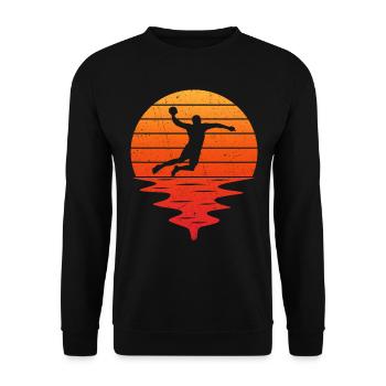 Sunrise Handball Handballer - Unisex Pullover - Schwarz - Vorne - Alina (178cm) & Michal (187cm)