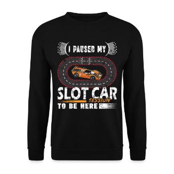 Vintage Slot Car Racing - Modélisme - Sweat-shirt Unisexe - noir - Devant - Alina (178cm) & Michal (187cm)