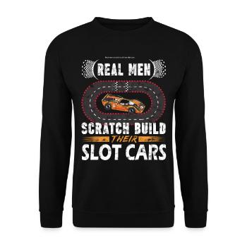 Vintage RC Car - Slot Car Racing - Sweat-shirt Unisexe - noir - Devant - Alina (178cm) & Michal (187cm)